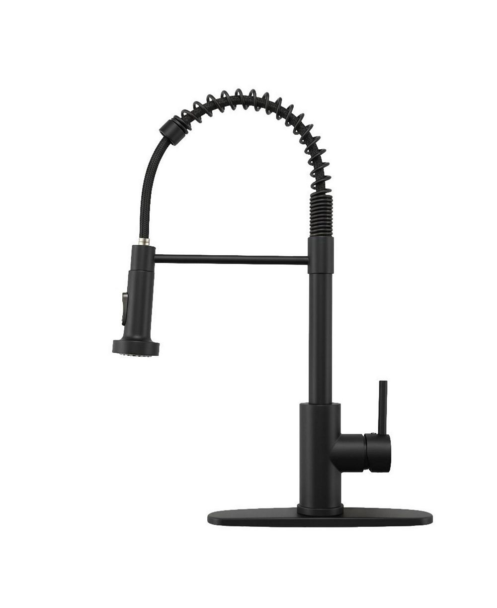 PHYING Kitchen Faucet Industrial Single Handle Single Hole Pull Down Sprayer Faucet Stainless Steel Tap for Home Kitchen Fixture