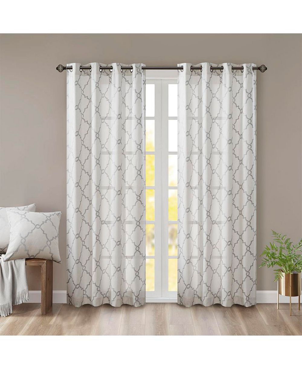 Штора Avobird Fretwork Print Grommet Top Window Curtain Panel