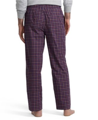 Rich burgundy/blue plaid