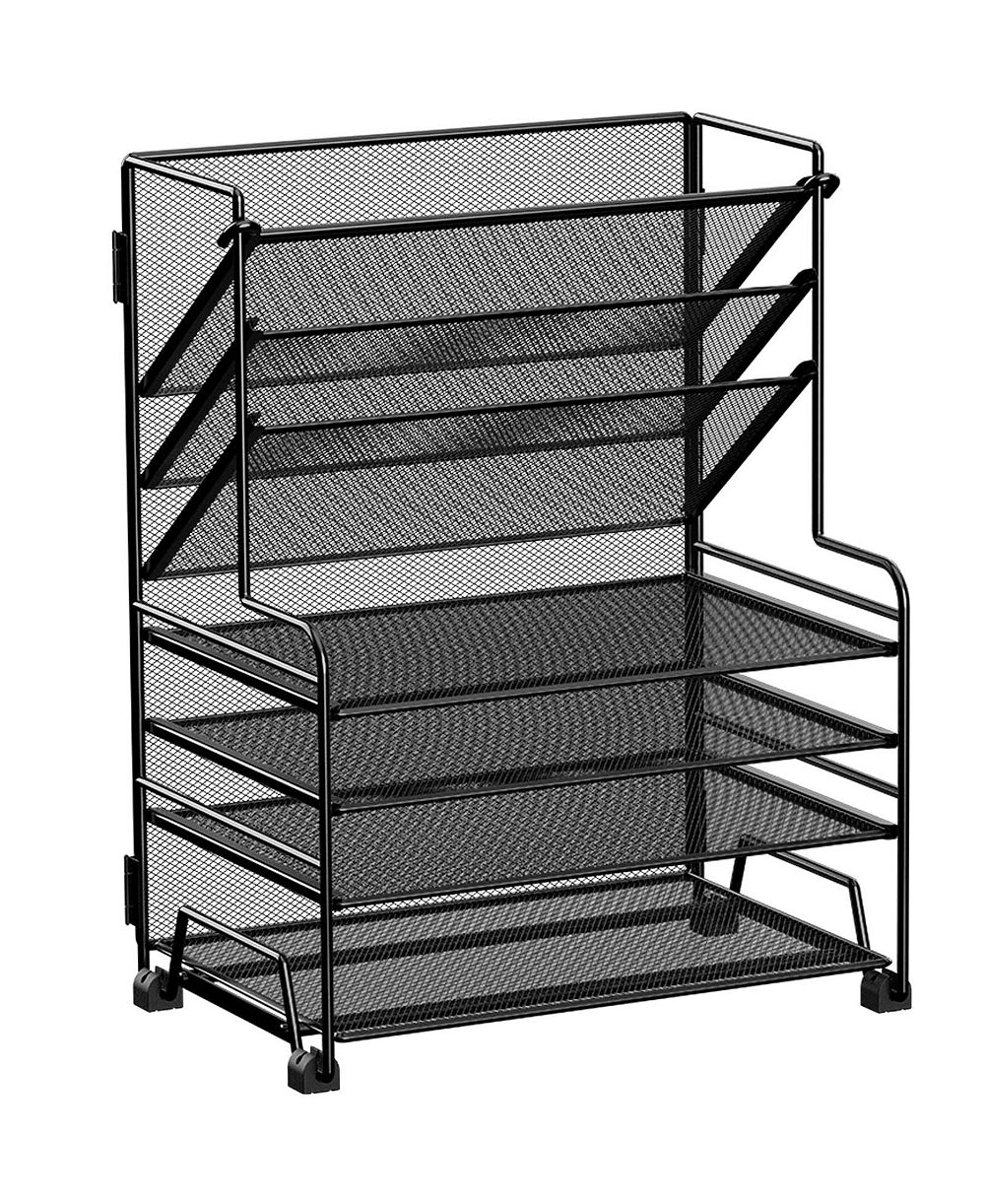 Органайзер для документов DANRONG 4-Tier и 3-Slot Metal Desktop Storage Rack