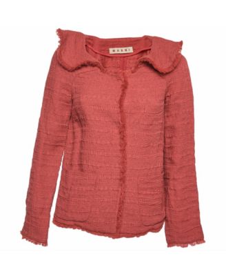 Marni Women's Tweed Fringe-Trim Jacket