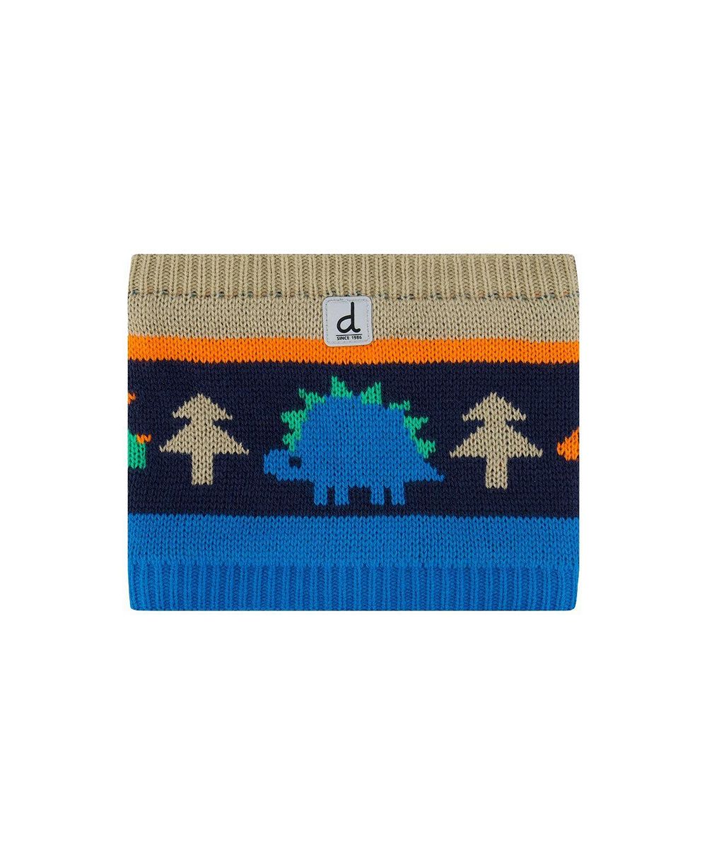 Детский зимний вязаный шарф Deux par Deux Toddler Boy (2-4) Dinosaur Print