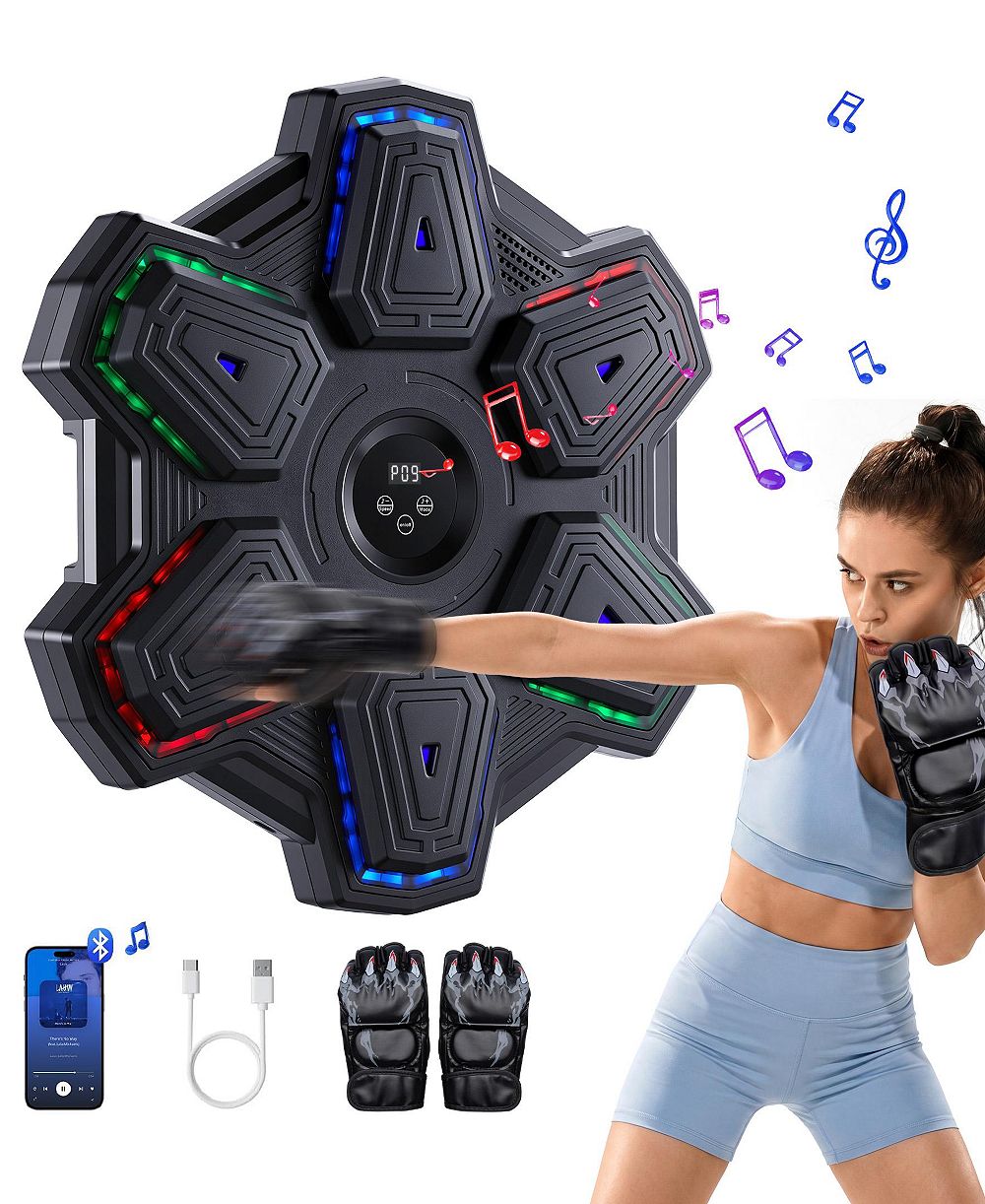 SUGIFT Бокс для занятий музыкой с Bluetooth и LED