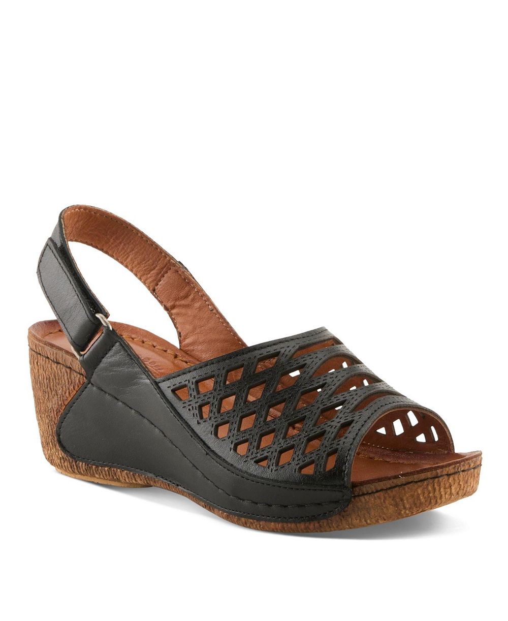 Spring Step Denair Wedge Slingback with Leather Upper
