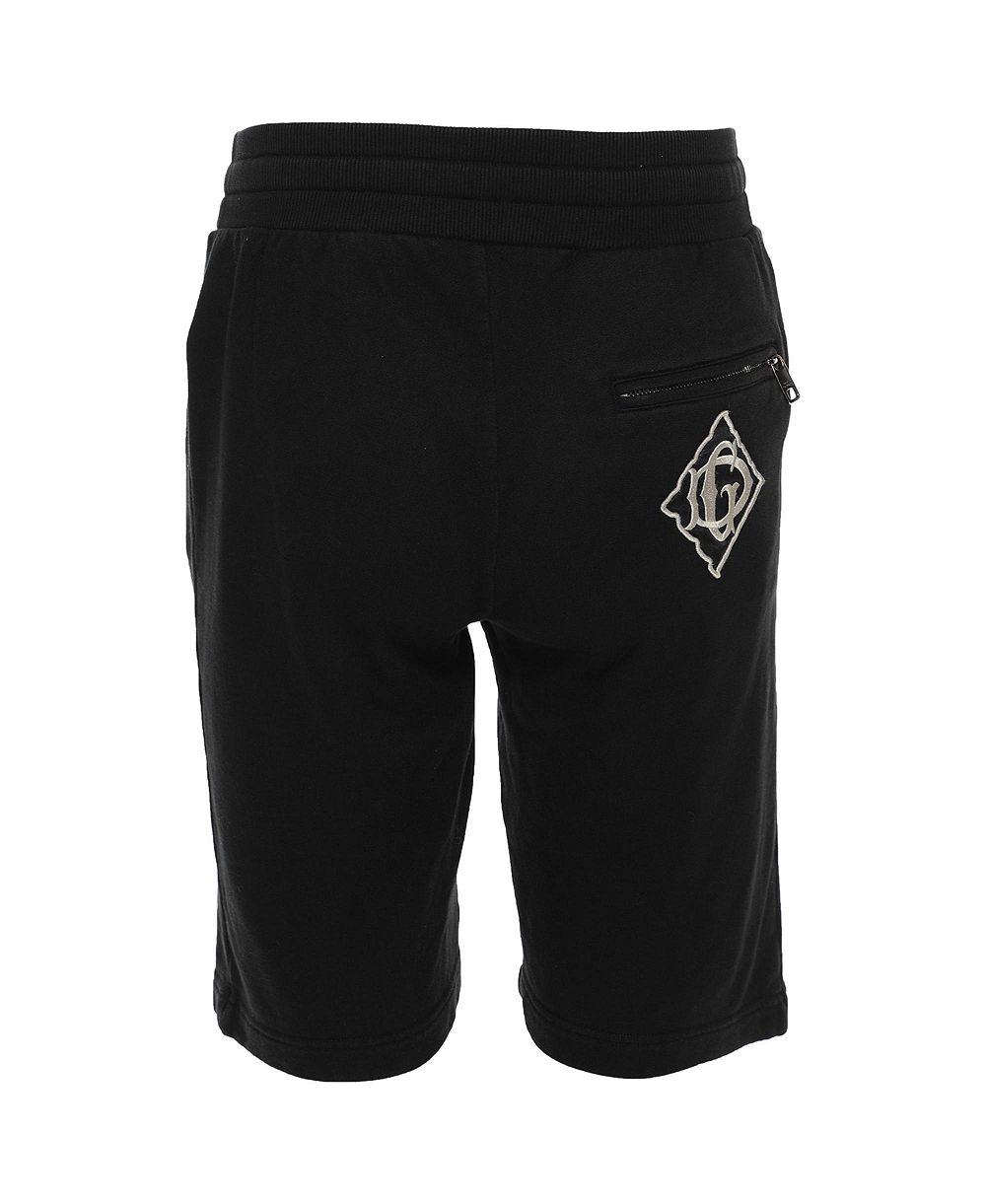 Pre-Owned Dolce & Gabbana Men's DG Embroidered Knit Sweat Shorts, 10" Inseam