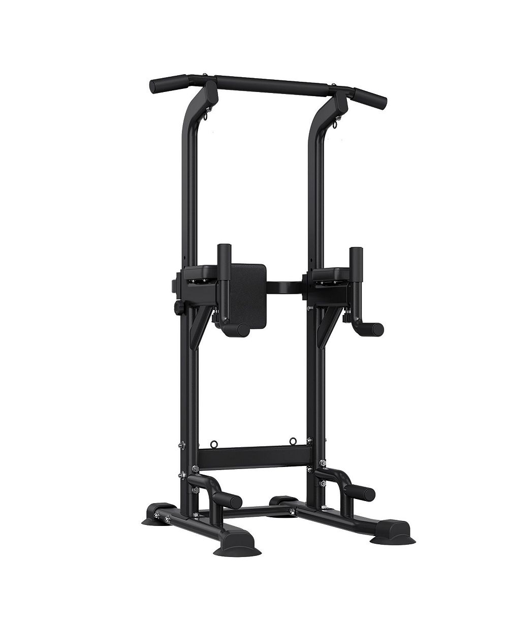 SEVORLEY Adjustable Power Tower Pull-Up and Dip Station with Back Pad, 330 lb Capacity
