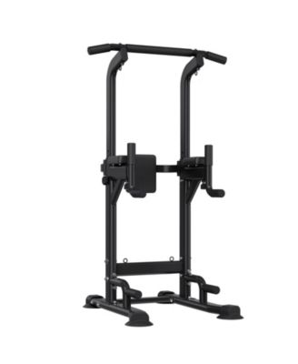 SEVORLEY Adjustable Power Tower Pull-Up and Dip Station with Back Pad, 330 lb Capacity