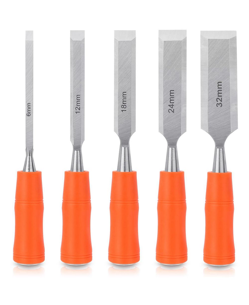 XDOVET Wood Chisel Set Steel Hammer End 5pieces
