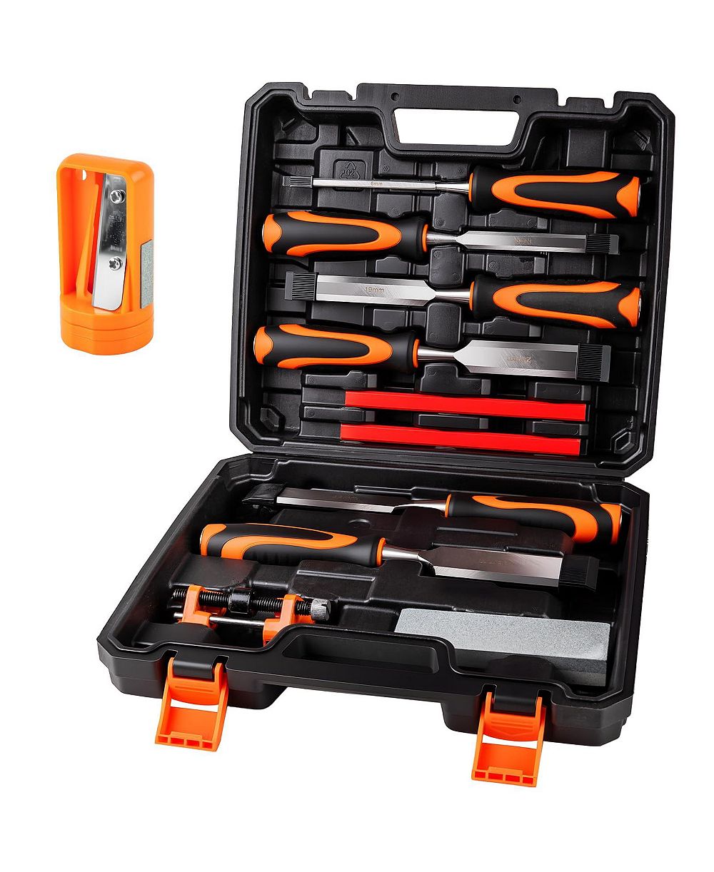 XDOVET Wood Chisel Set Honing Guide Sharpening Stone Pencils Kit