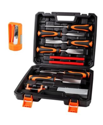 XDOVET Wood Chisel Set Honing Guide Sharpening Stone Pencils Kit