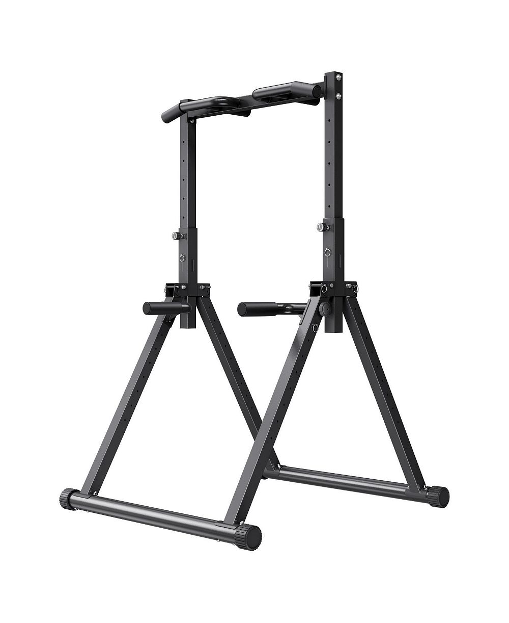 SEVORLEY Freestanding Foldable Pull-Up and Dip Station, 9-Level Height, 330 lb Capacity