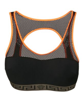 Pre-Owned Versace Women's Underwear Mesh Trim Sports Bra