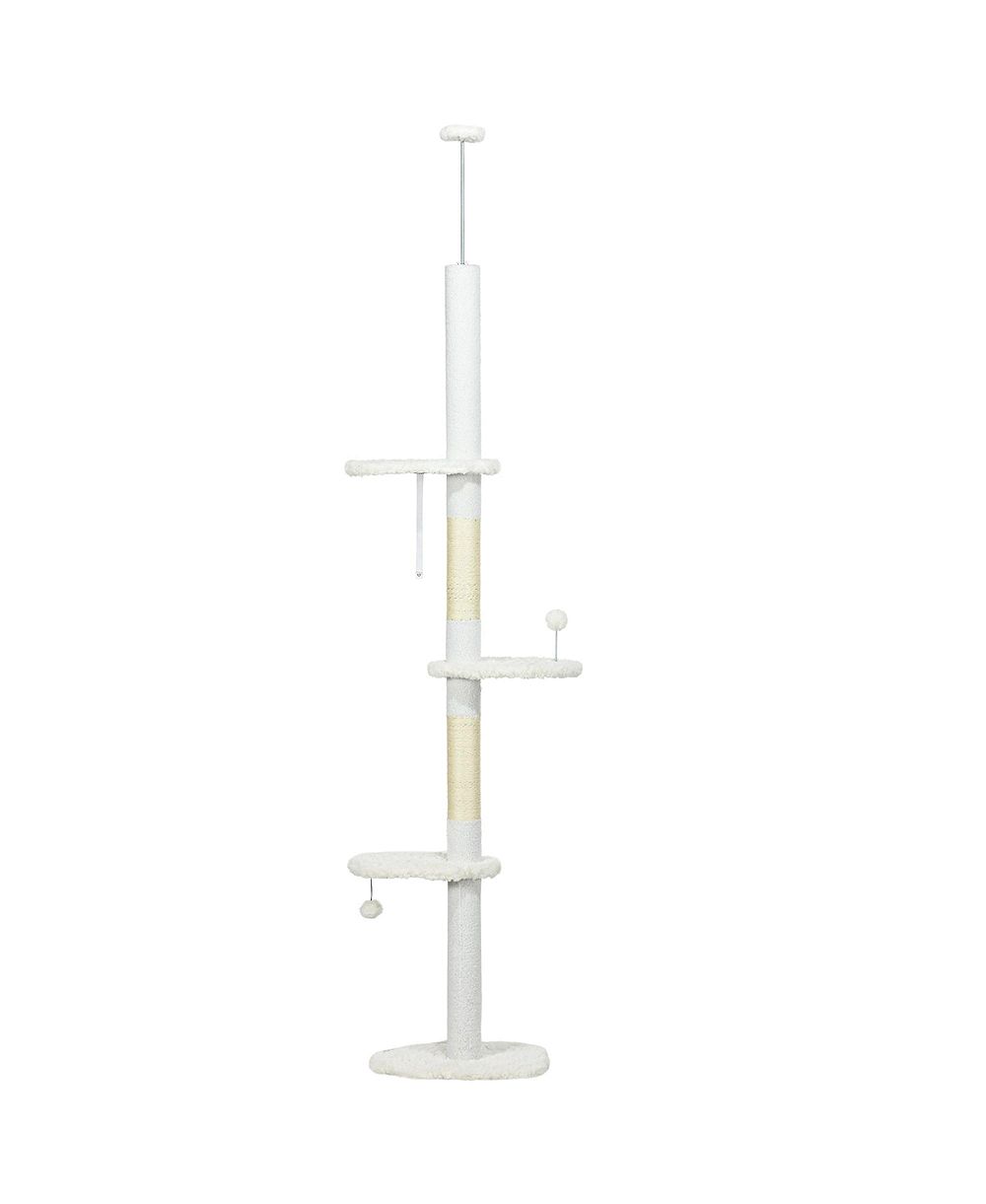 RUIE Floor to Ceiling Cat Tree with Sisal Posts and Cloud Perches