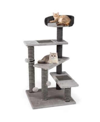 Игровой комплекс Gymax 2-in-1 Cat Tree Tower с когтеточкой