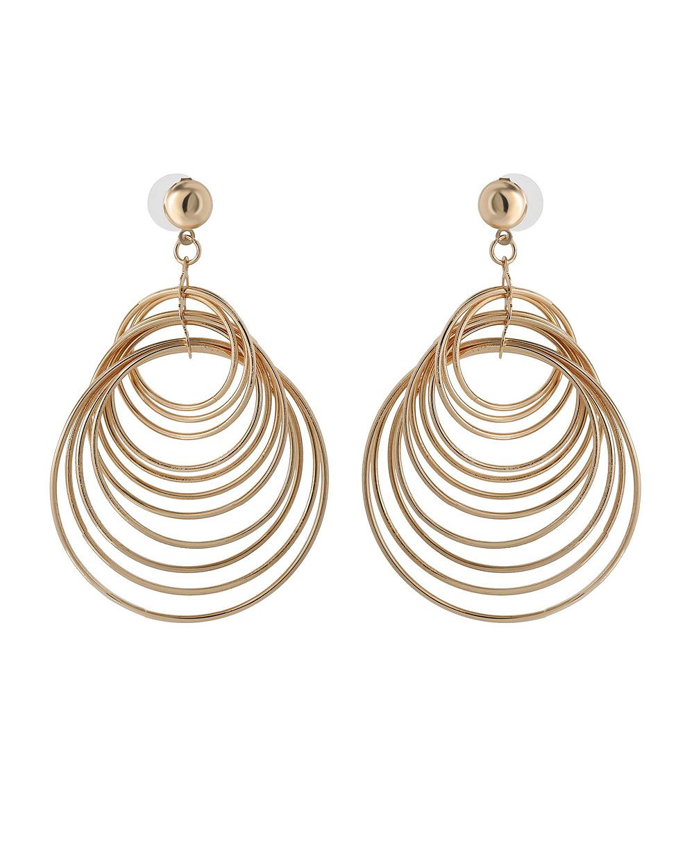 Jessica Simpson серьги-кольца Yellow Gold-Tone