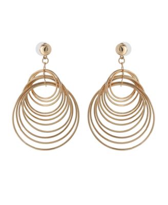 Jessica Simpson серьги-кольца Yellow Gold-Tone