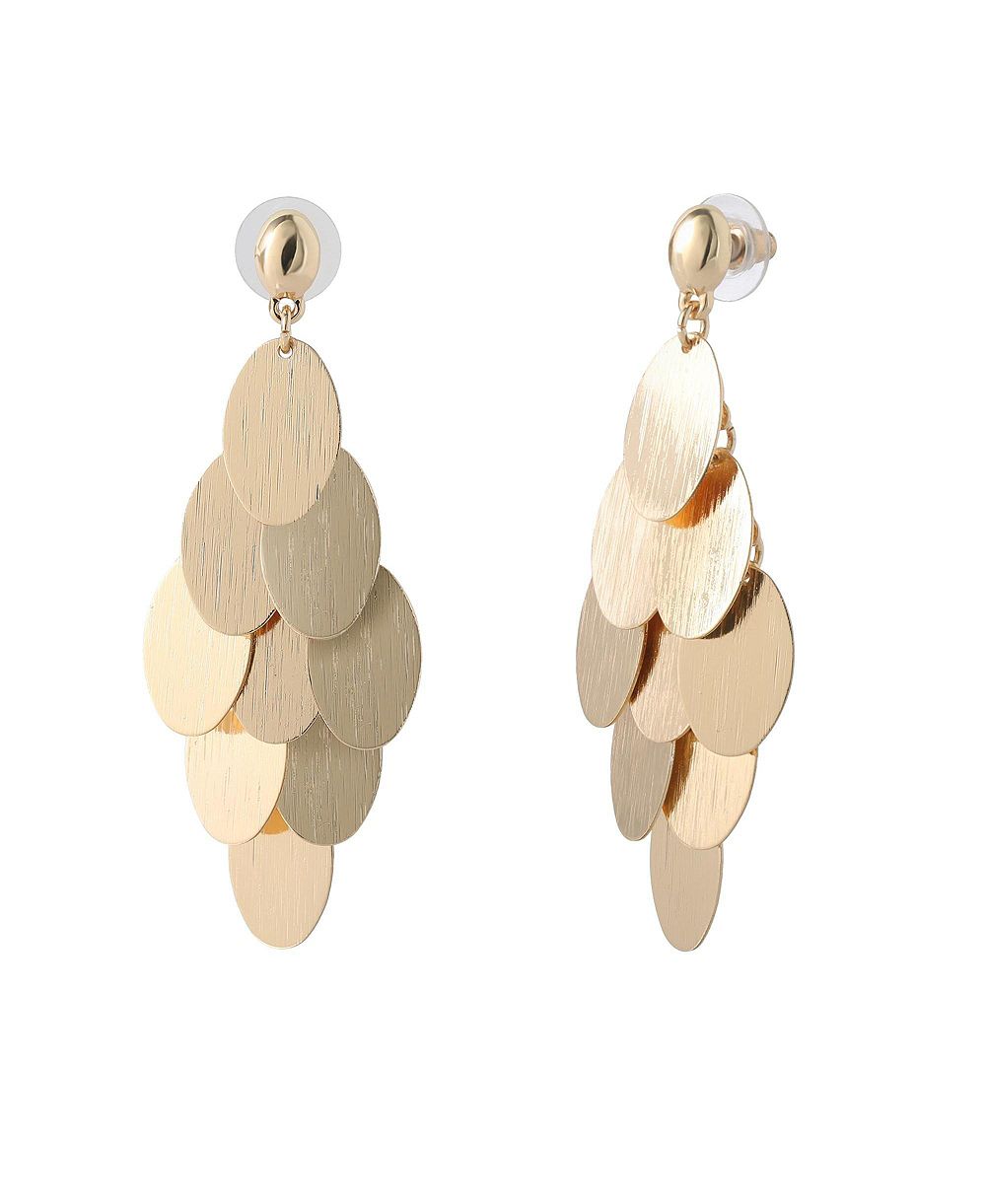 Серьги-подвески Jessica Simpson Dangling Petal Gold-Tone