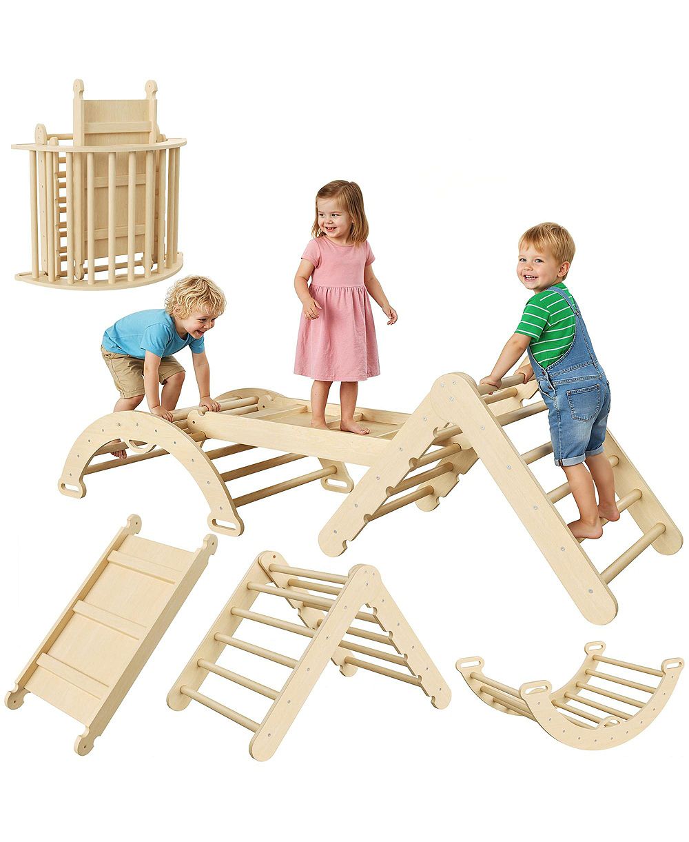 homfan Деревянный игровой комплекс 7-в-1 для детей от 2 до 3 лет