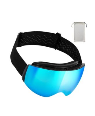 SEVORLEY Frameless Ski Goggles with Spherical Anti-Fog Lens, OTG Fit
