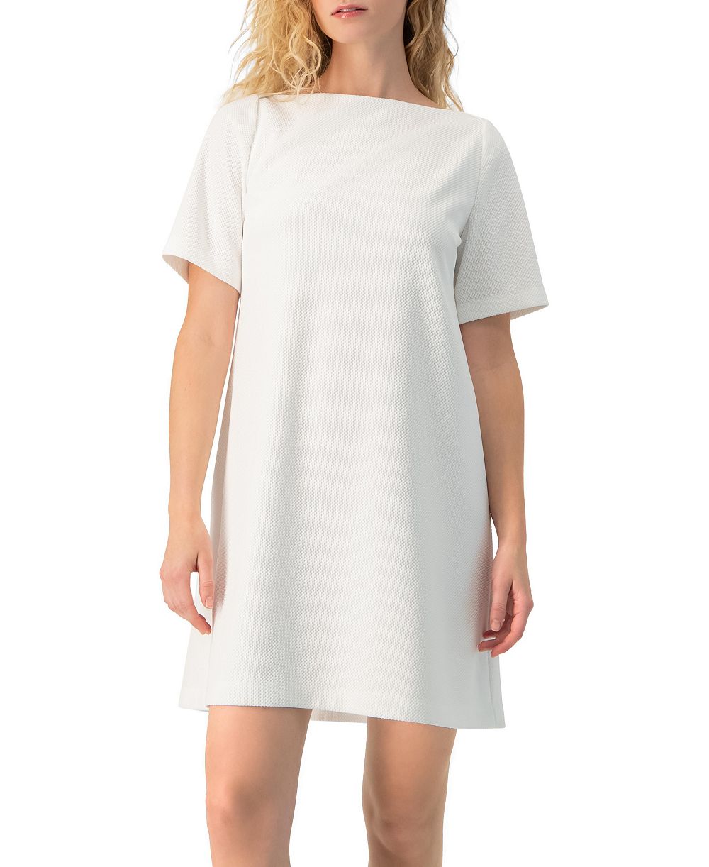 Женское мини-платье Ivonne Clean Boat-Neck Short-Sleeve Shift