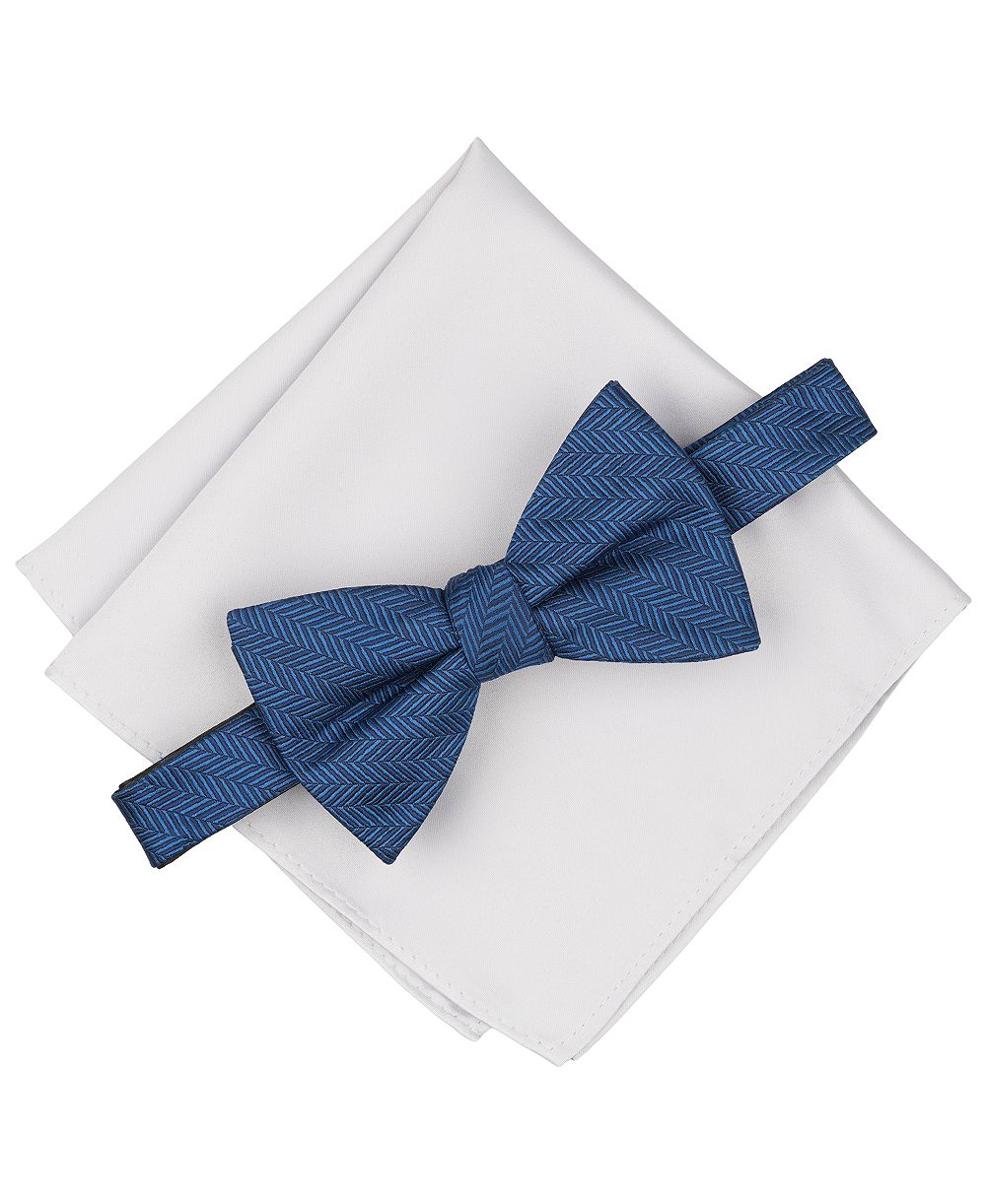 Alfani Men's Pre-Tied Bow Tie & Pocket Square Set