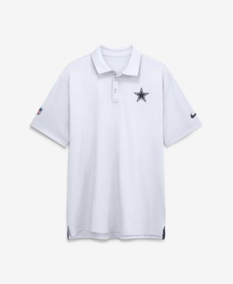 Nike Men's White Dallas Cowboys Sideline Powerful Blocking Dri-FIT Tour Polo Shirt