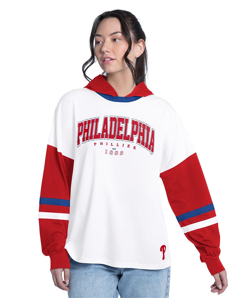 G-III 4Her by Carl Banks Женская укороченная футболка с длинным рукавом Philadelphia Phillies