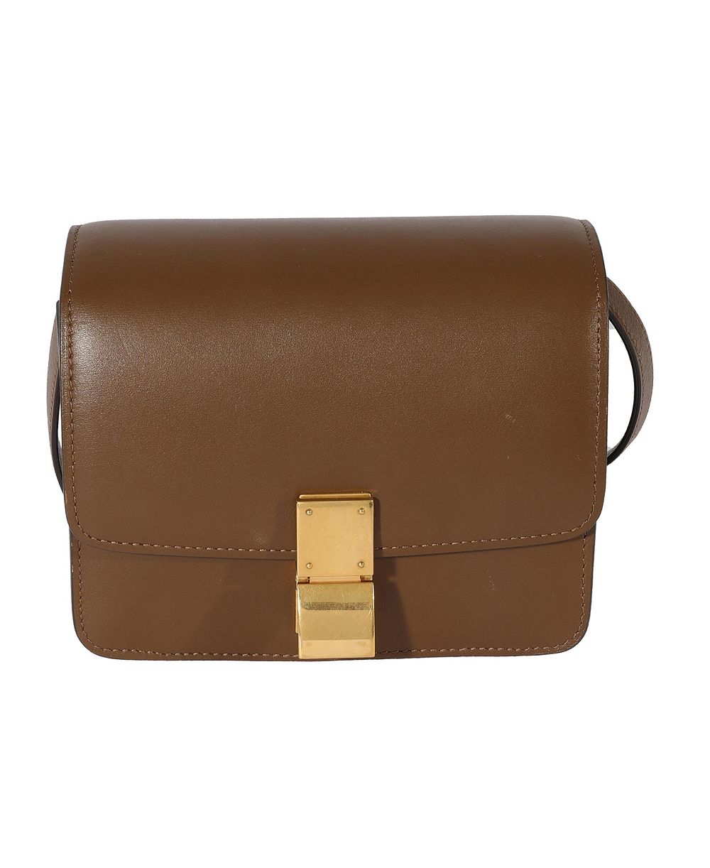 Pre-Owned Celine коричневая маленькая сумка Box из гладкой кожи