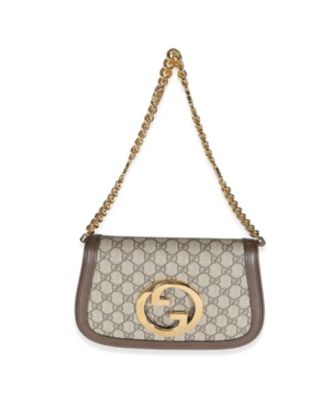 Pre-Owned Gucci бежевая сумка через плечу GG Supreme Blondie из канваса