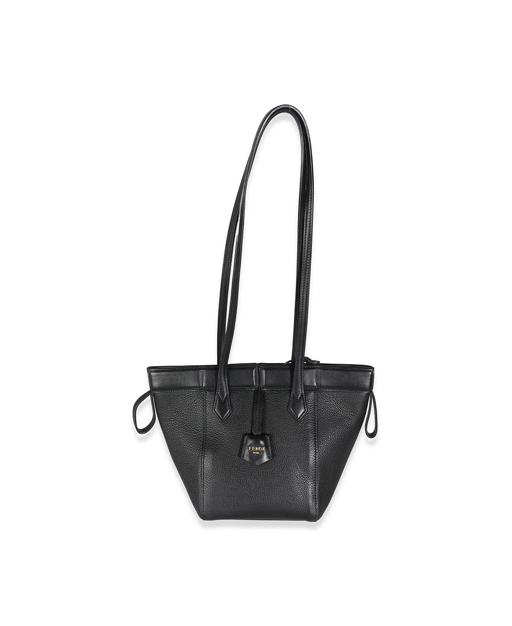 Pre-Owned Fendi черная мини-сумка-тоут Vitello Mini Origami