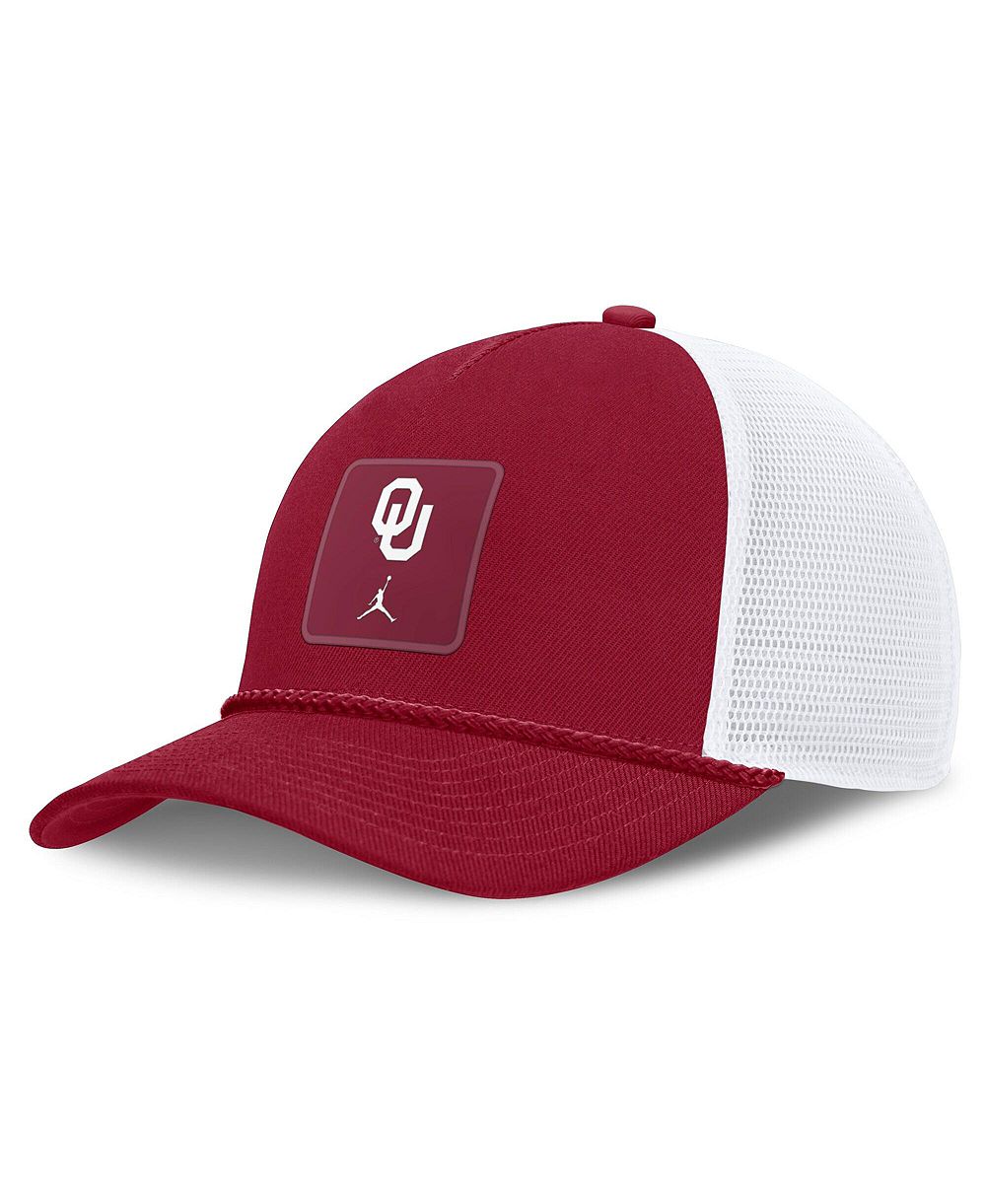 Регулируемая кепка Jordan Crimson Oklahoma Sooners 2026 On-Field Gameday Rope Trucker Мужская и Женская