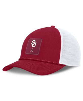 Регулируемая кепка Jordan Crimson Oklahoma Sooners 2026 On-Field Gameday Rope Trucker Мужская и Женская
