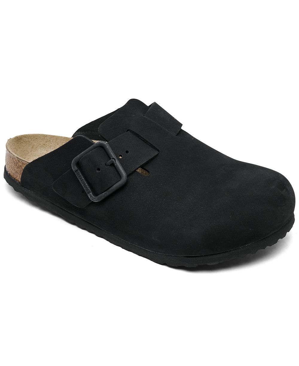Birkenstock Men's Boston Nubuck Leather Wire Buckle Clogs from Finish Line