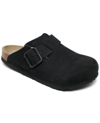 Birkenstock Men's Boston Nubuck Leather Wire Buckle Clogs from Finish Line