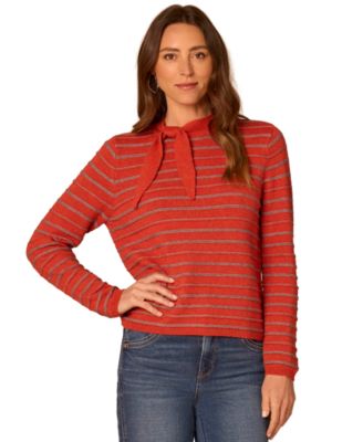 Democracy Women's Self-Tie Striped Sweater