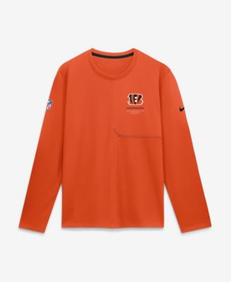 Мужская рубашка Nike Orange Cincinnati Bengals Sideline Coaches UV Dri-FIT Long Sleeve