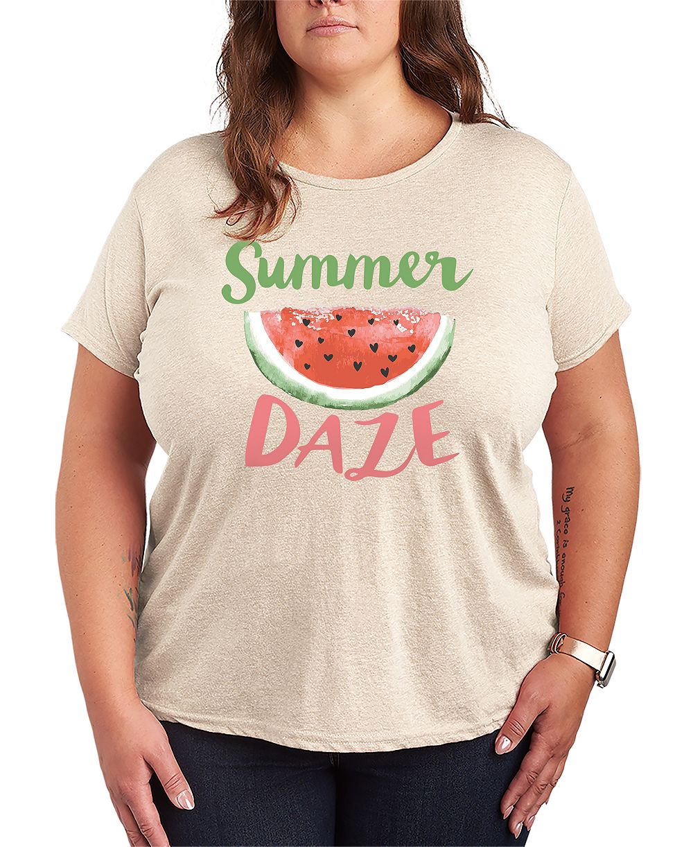 Hybrid Apparel Juniors' Graphic Watermelon Summer T-Shirt