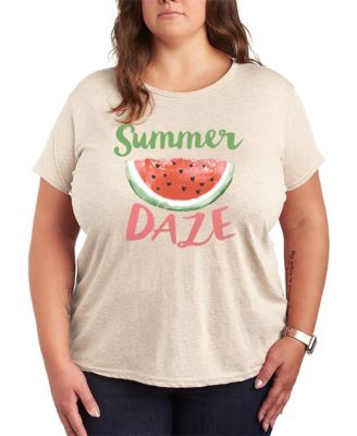 Hybrid Apparel Juniors' Graphic Watermelon Summer T-Shirt