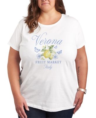 Hybrid Apparel Plus Size Short-Sleeve Graphic Verona Italy Lemons Tee