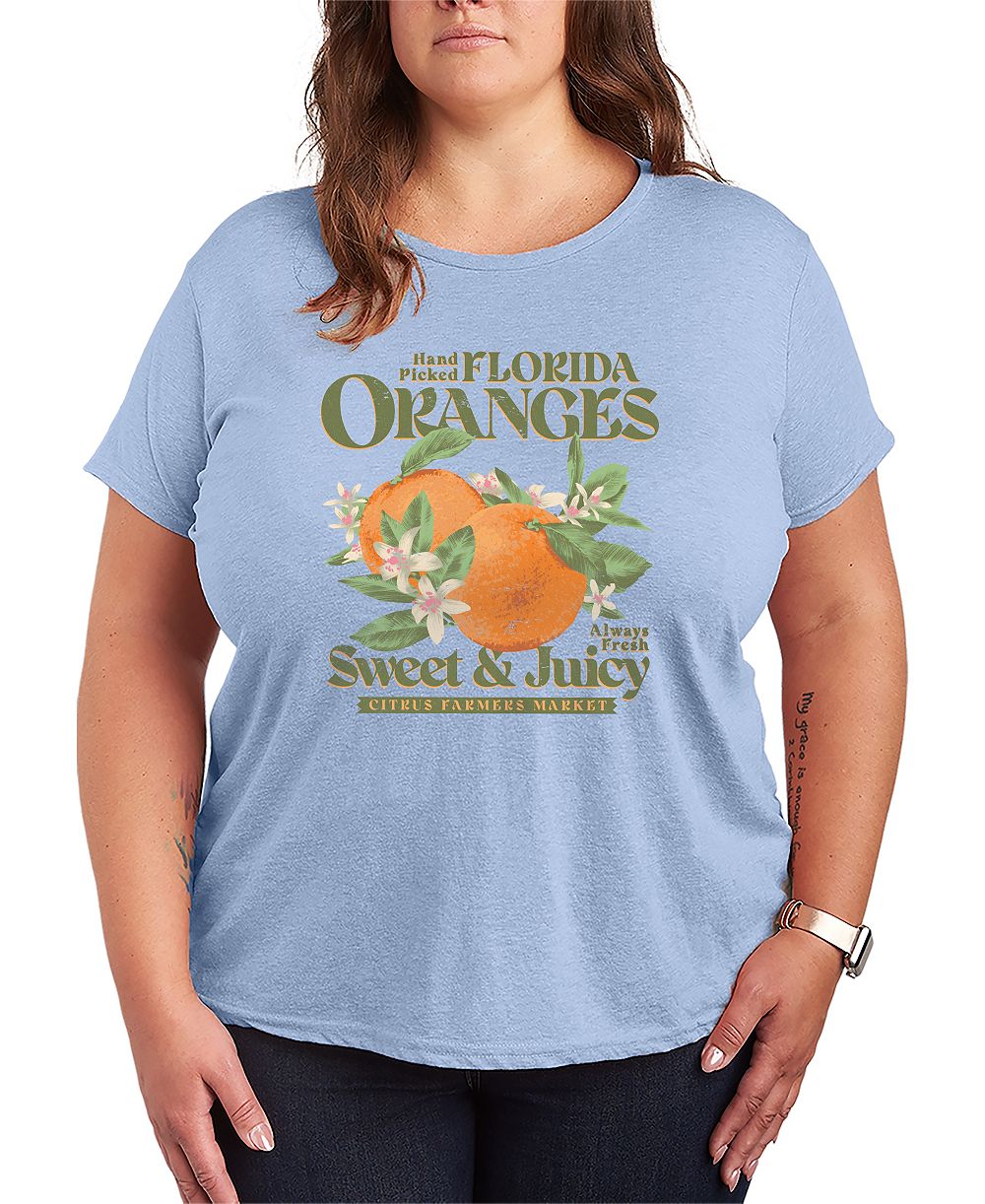 Футболка Hybrid Apparel Plus Size с принтом Florida Oranges, хлопковая смесь