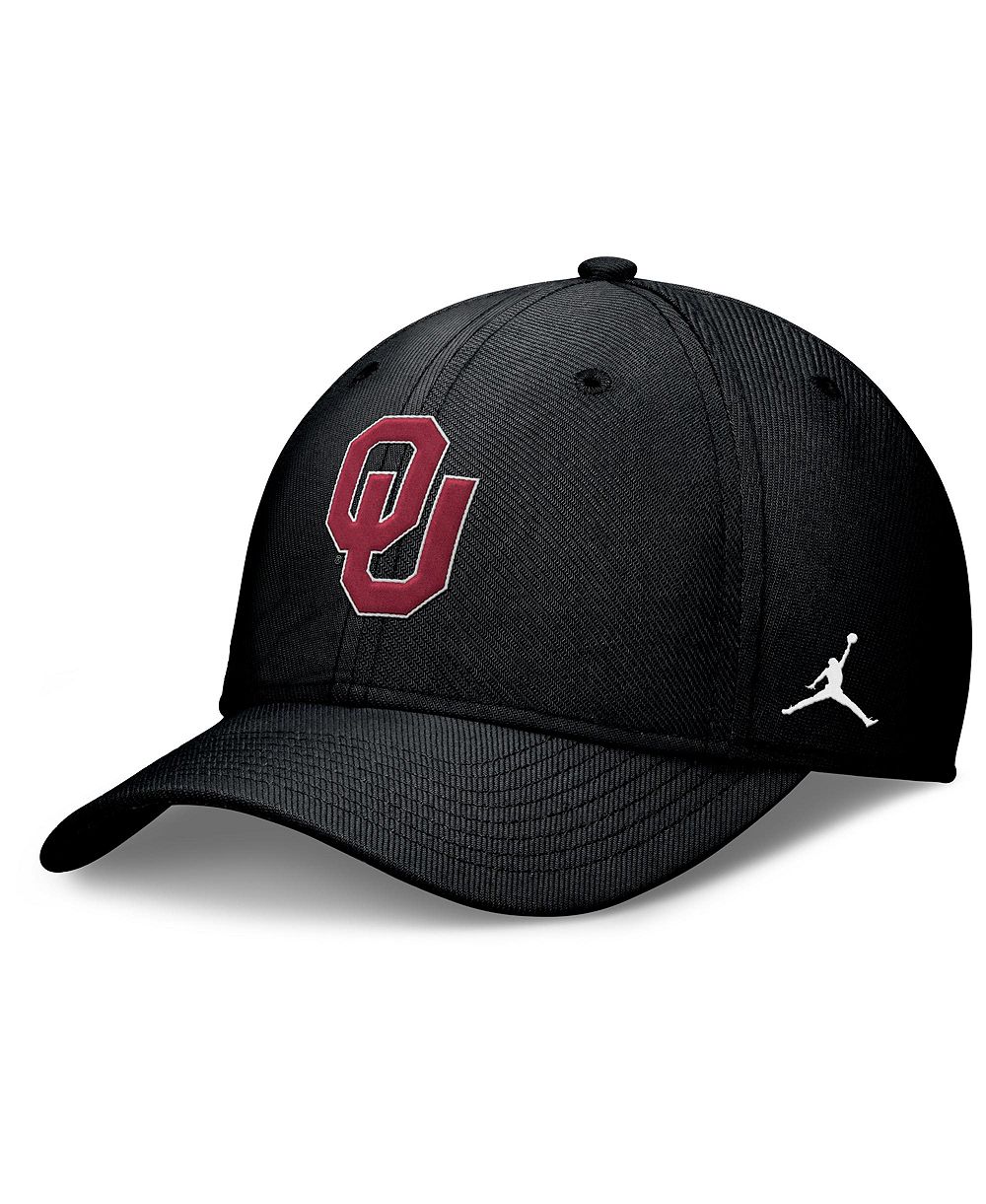 Мужская кепка Jordan Black Oklahoma Sooners Rise Swoosh Dri-FIT Flex