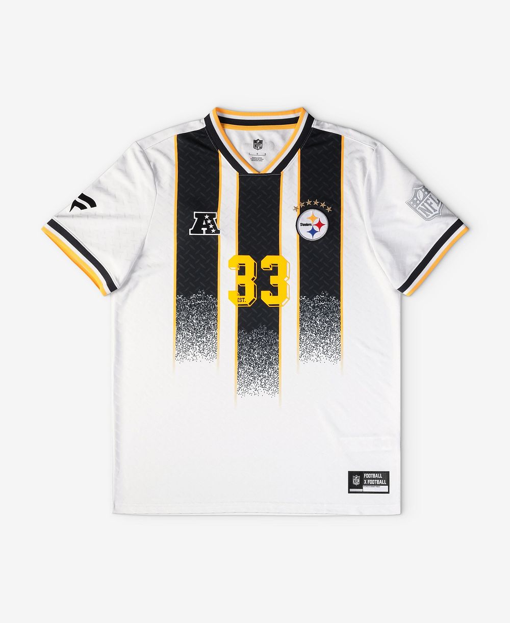 Детская джерси Fanatics White Pittsburgh Steelers Football x Football V-Neck