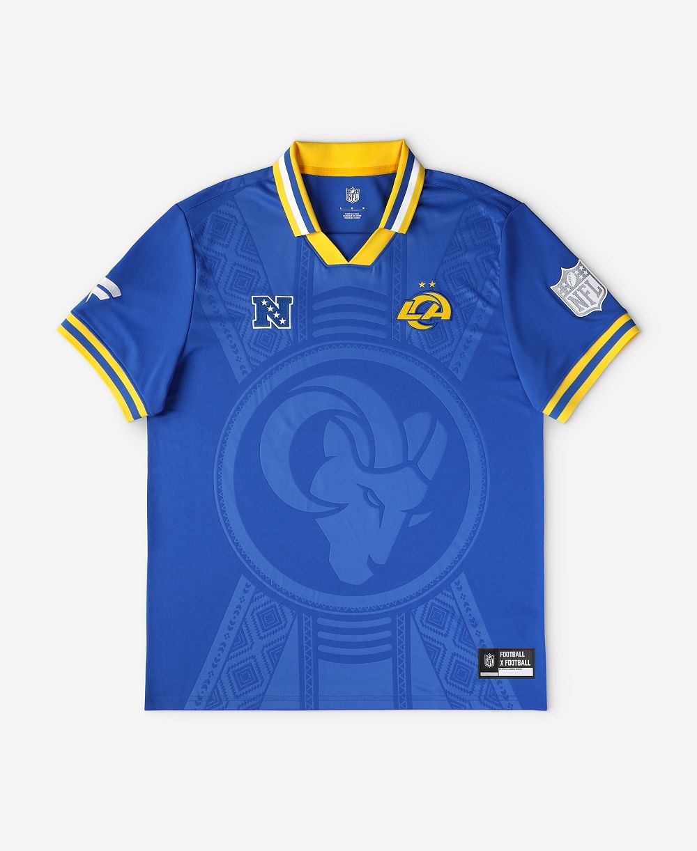 Джерси Fanatics Big Boys and Girls Royal Los Angeles Rams Football x Football Collared