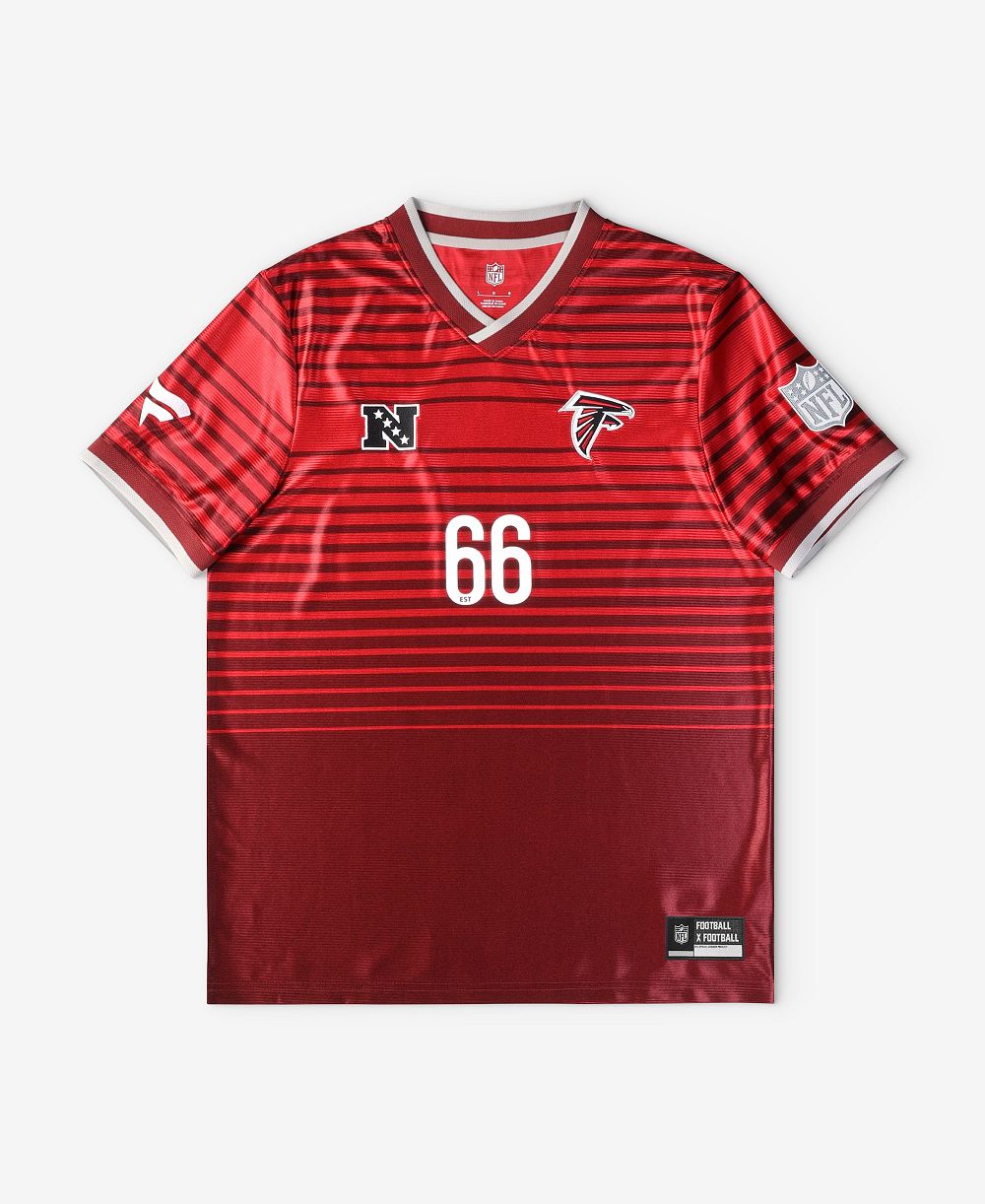 Джерси Fanatics Big Boys and Girls Red Atlanta Falcons Football x Football V-Neck Fan