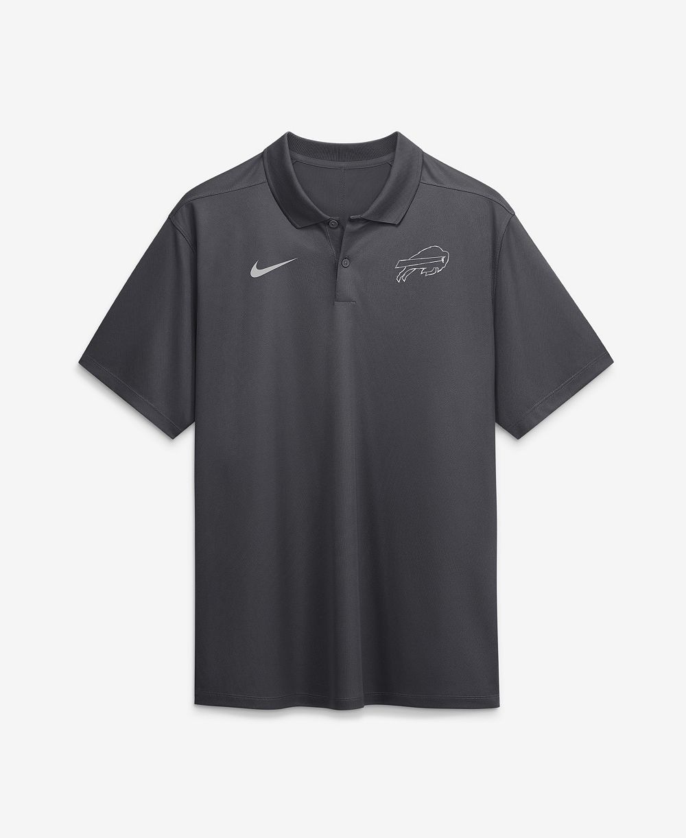 Мужская рубашка-поло Nike Buffalo Bills Fractal Logo Victory Dri-FIT Anthracite