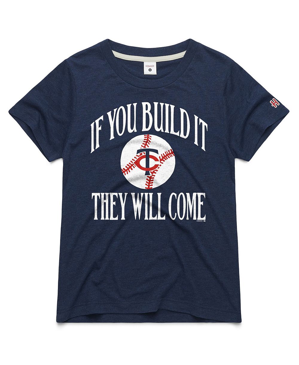 Homage Женская футболка Tri-Blend Minnesota Twins 2026 Field of Dreams If You Build It, Navy