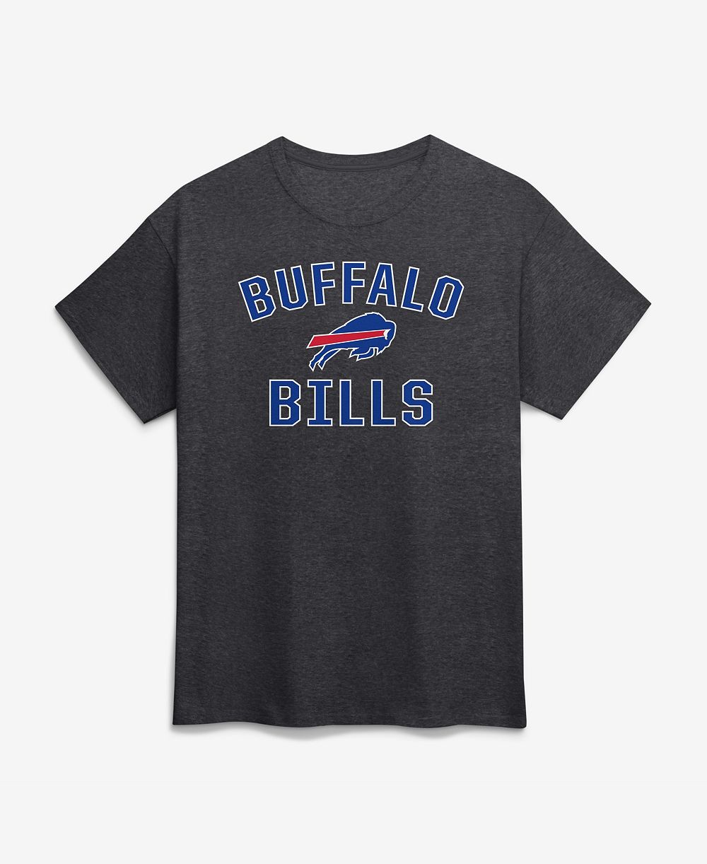 Logo Athletic Men's Charcoal Buffalo Bills Cotton Victory Arch T-Shirt