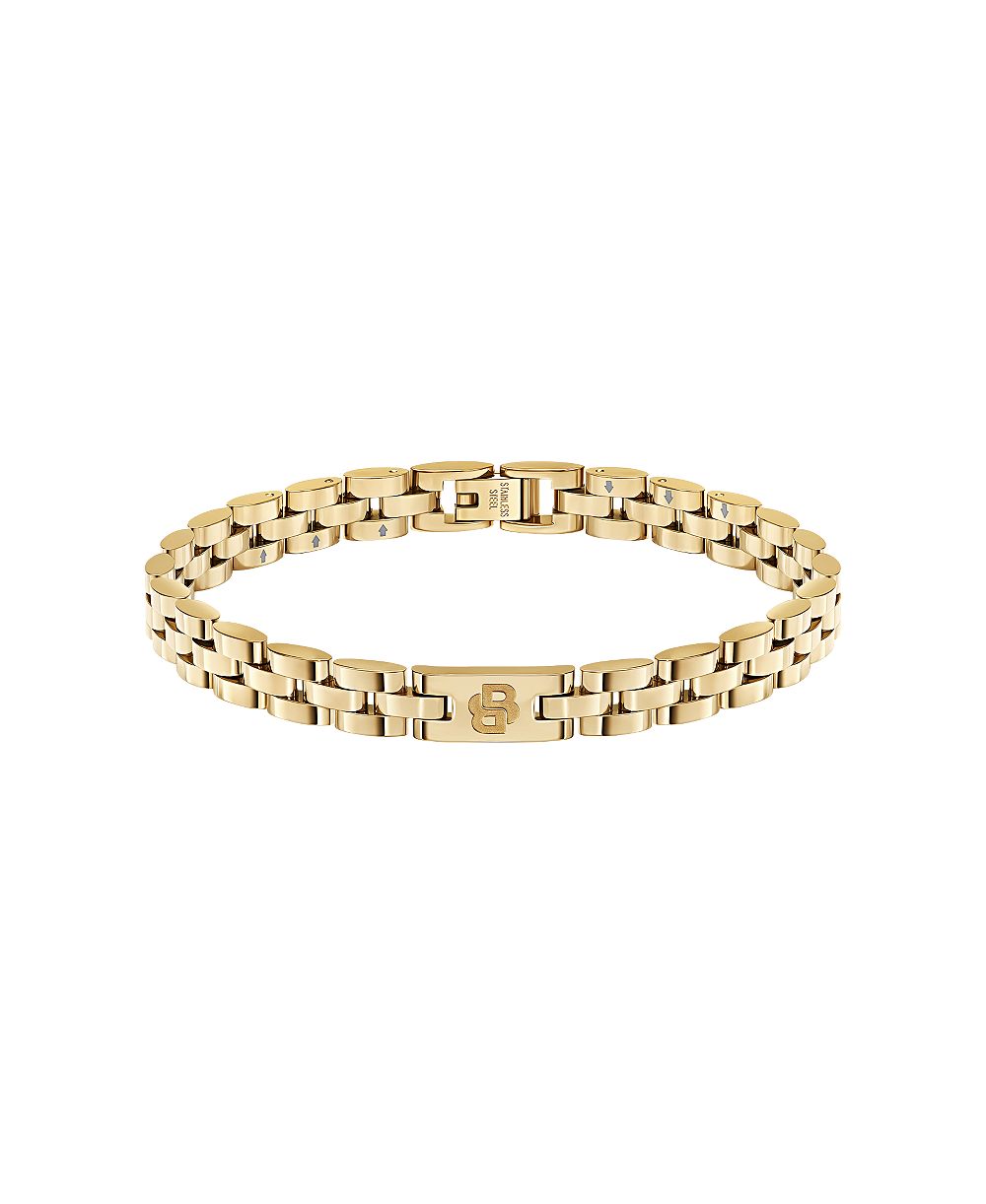 Hugo Boss Мужской тонкий золотой стальной браслет Archer Ionic Plated