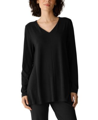 Eileen Fisher Women's Lyocell V-Neck Long-Sleeve Tunic