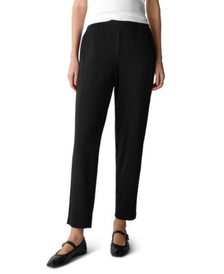 Eileen Fisher женские брюки-анклет из мягкой махровой ткани с эффектом драпировки